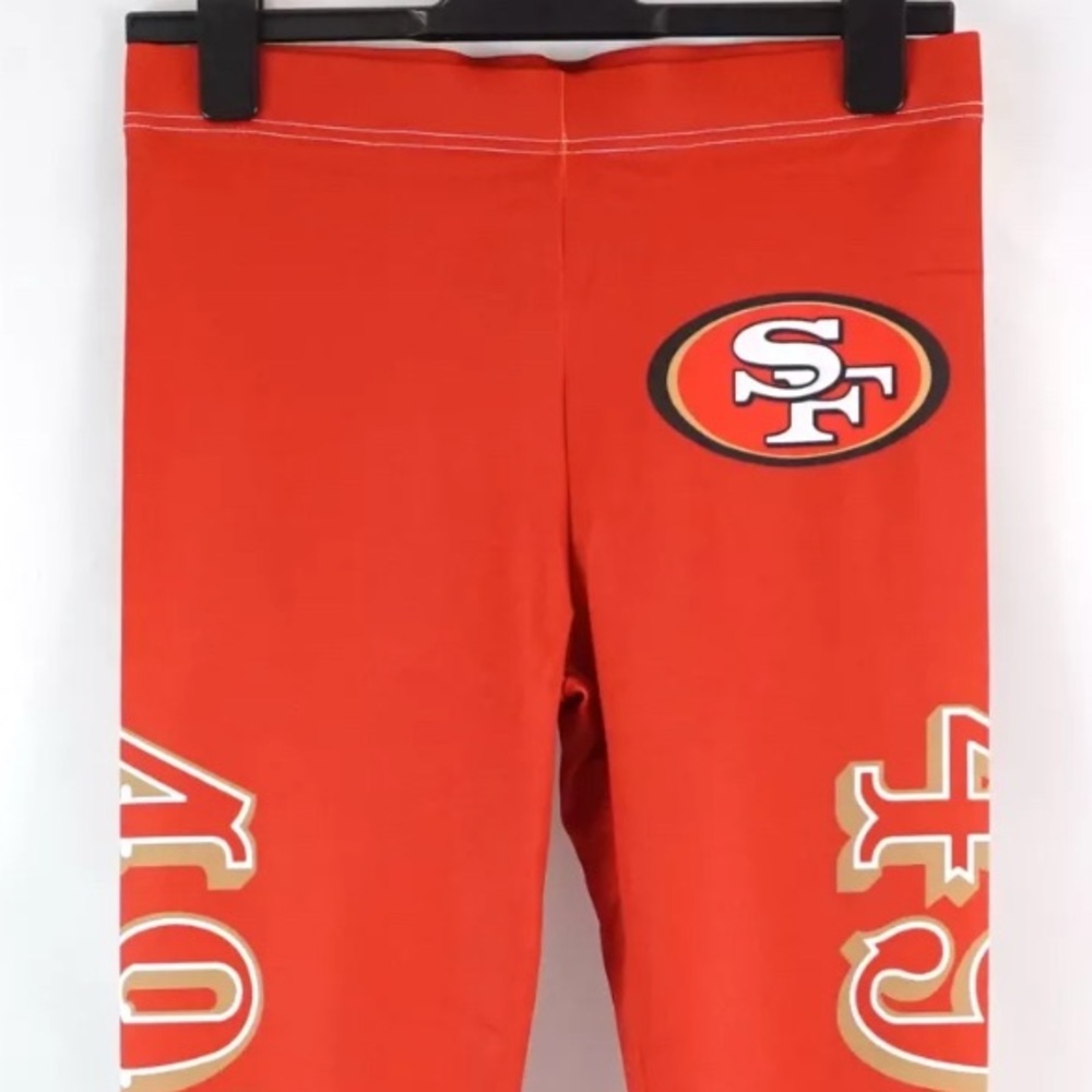 NEW San Francisco 49ers NFL Long Yoga Pants Leggings Women’s M L XL or 2XL - Picture 2 of 9